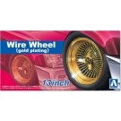 Aoshima 1/24 The Tuned Parts No.110 Wire Wheel (Gold Plated) 13 inches, AOS66270, by AOSHIMA