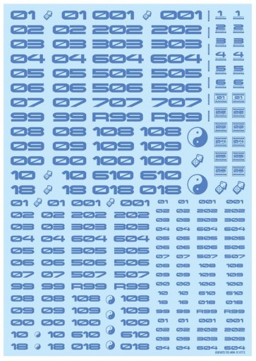 HI Q PARTS TR DECAL 3 NUMBER BLUE (1PCS)  , HIQ74926, by HI Q PARTS