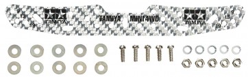 Tamiya HG CARBON MULTI ROLLER SETTING STAY (1.5MM/SILVER) (MINI 4WD LIMITED)  , TAM53059, by TAMIYA