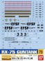 1/100 Gundam Decal 73 For MG RX-75 Guntank, BAN14117, by BANDAI