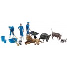 KAIYODO 1/35 ARTPLA Keeper and Lion Set: 1Box (6pcs), KYD90086, by KAIYODO