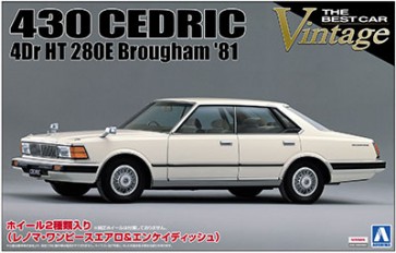 Aoshima 1/24 Nissan 430 Cedric 4 Door HT 280E Blowam '81 plastic kit , AOS44506, by AOSHIMA