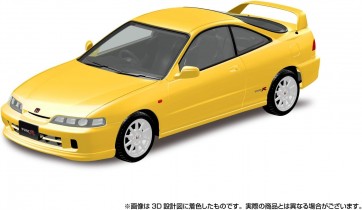 Aoshima 1/32 Raku-Pla Snap Kit No.22-SY Honda DC2 Integra Type R (Sunlight Yellow), AOS69387, by AOSHIMA