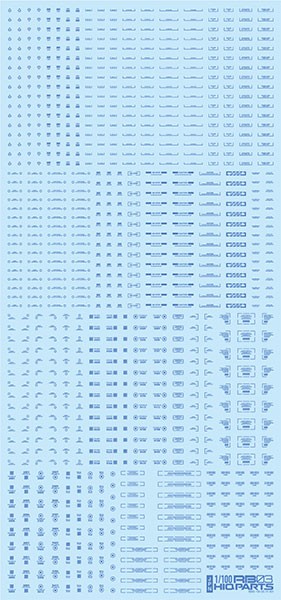 HI Q PARTS 1/100 RB03 Dashboard Decals One Color Blue (1 sheet), HIQ89678, by HI Q PARTS