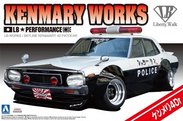Aoshima 1/24 Liberty Walk 7 LB Works Nissan Skyline Ken Merry 4 Dr Police Car plastic kit , AOS10686, by AOSHIMA