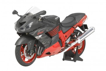 Tamiya 1/12 Masterwork Collection KAWASAKI ZX-14 METALLIC FLAT SPARK BLACK FINISHED MODEL  , TAM10855, by TAMIYA
