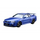 Aoshima 1/24 The model car 8 Nissan BNR 34 Skyline GT - R V - spec II '02 plastic kit , AOS51597, by AOSHIMA