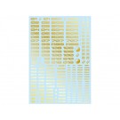 HI Q PARTS TR Decal 3 Number Gold (1pc.), HIQ73899, by HI Q PARTS