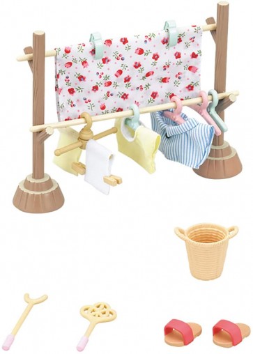 Epoch Sylvanian Families - Furniture: Washed Clothes Hanging Set  , EPC58502, by Epoch