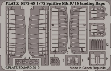 Platz 1/72 SPITFIRE MK.IX/XVI LANDING FLAPS  t, PLZ55993, by PLATZ