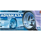 Aoshima 1/24 Advan A3A Shallow Rim 14inch   (4 wheels & tires), AOS55465, by AOSHIMA