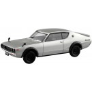 Aoshima 1/32 Raku-Pla Snap Kit No.24-SR Nissan C110 Skyline GT-R (Silver), AOS04191, by AOSHIMA