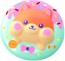 TAKARA TOMY Puni Deco Squishy Cute Sticky Hamster Donut Puni Deco Squishy , TAK61417, by TAKARA TOMY