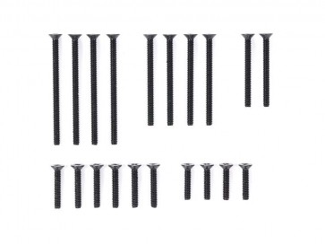 Tamiya Mini 4WD Grade Up Part Stainless Steel Countersunk Screw Set (10/12/20/25/30mm, Black) (Mini 4WD Limited) , TAM54155, by TAMIYA