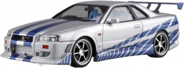 Aoshima 1/24 Movie Mecha No.WS-02 Fast & Furious R34 SKYLINE GT-R, AOS67956, by AOSHIMA