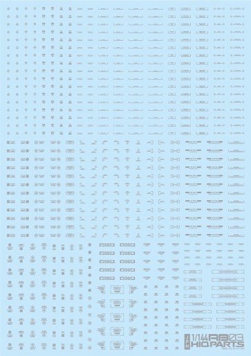 HI Q PARTS 1/144 RB03 Caution Decals One Color, Light Gray (1pk), HIQ89449, by HI Q PARTS