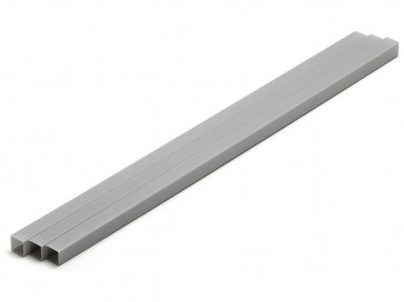Wave Plastic = Material (Gray) Square Pipe 8 mm 3pcs, WAV24364, by WAVE