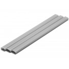 Wave Plastic = Material (Gray) Elongated Round Pipe 8 x 16 mm 3pcs, WAV24265, by WAVE