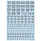 HI Q PARTS DZ Number Decal Gray 1seat  , HIQ74834, by HI Q PARTS