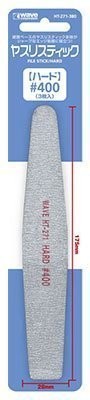 Wave YasuriStick Sand Paper with Stick HARD # 400 (3 pieces) HT 271 , WAV82712, by WAVE