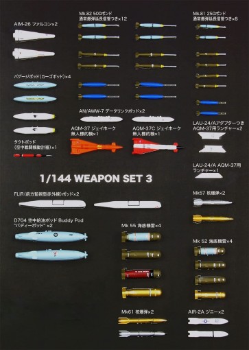 Platz 1/144 Aviation Armament Series Modern Aircraft Weapon Set 3 Special Armament '50 -, PLZ78107, by PLATZ