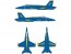 Platz 1/144 US Navy F/A-18C Hornet Blue Angels 2 set, PLZ91052, by PLATZ