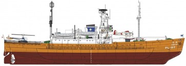 Hasegawa 1/350 Japanese Antarctic Research Vessel Soya "2nd Antarctic Research Expedition Super Detail", HAS01075, by HASEGAWA
