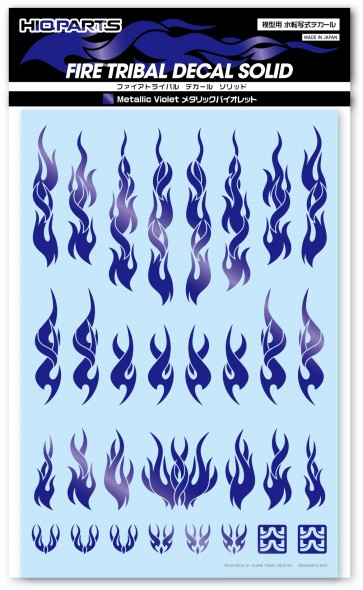HI Q PARTS Fire Tribal Decal Solid Metallic Violet (1pcs), HIQ77538, by HI Q PARTS