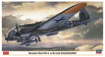 Hasegawa 1/72 Heinkel He 111 H - 6 w / Bv 246 Hagerukolun plastic kit  , HAS22270, by HASEGAWA