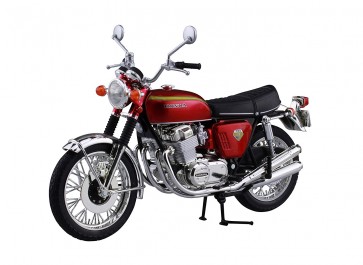 Aoshima Skynet Honda CB750FOUR (K0) Candy Red 1/12 Scale Finished Model, AOS04323, by AOSHIMA