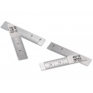 Wave Hobby Tool Series HG Stainless T Square [Short Type] 2pcs / 45 Degree, WAV84334, by WAVE