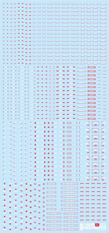 HI Q PARTS 1/100 RB03 Caution Decals White & Red (1pc), HIQ89593, by HI Q PARTS