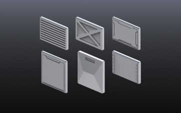 BANDAI  Builders Parts: MS Panel 01, BAN0181586, by BANDAI