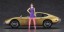 Hasegawa 1/24 Toyota 2000GT "Gold" w/60's Girls Model Figure, HAS23333, by HASEGAWA