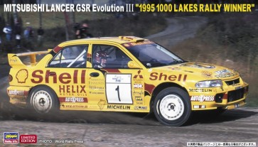 Hasegawa 1/24 Mitsubishi Lancer GSR Evolution III "1995 1000 Lakes Rally Winner", HAS05604, by HASEGAWA