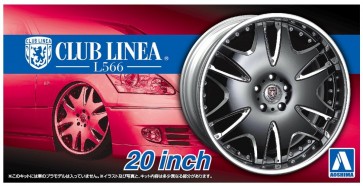 Aoshima 1/24 Club Linea L566 20 inch plastic kit   (4 wheels & tires), AOS53850, by AOSHIMA