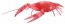 Fujimi Jiyuu Kenkyuu Series No.24 EX-4 Living Things Red Swamp Crayfish Special Design (Clear Red)  , FUJ71050, by FUJIMI