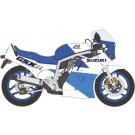 Hasegawa 1/12 SUZUKI GSX-R750 (H) (GR71G) BLUE / WHITE COLOR, HAS17461, by HASEGAWA