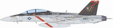 Platz 1/144 U.S. NAVY CARRIER-BASED FIGHTER F/A-18F SUPER HORNET VFA-41 BLACK ACES, PLZ84573, by PLATZ