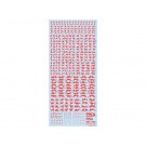 HI Q PARTS Pixel Camouflage Decal 2 Red (1pc.), HIQ73813, by HI Q PARTS