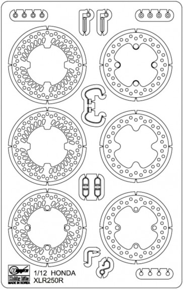 Hasegawa 1/12 Photo-Etched Parts For Honda XLR250R / XLR BAJA, HAS17676, by HASEGAWA