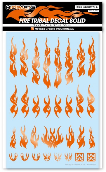 HI Q PARTS Fire Tribal Decal Solid Metallic Orange (1pcs), HIQ77521, by HI Q PARTS