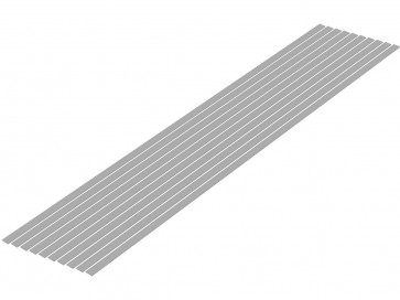 Wave Plastic Material (Gray) Shredded Board 0.5 x 4.0 mm 10pcs, WAV24746, by WAVE