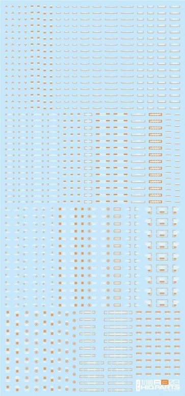 HI Q PARTS 1/100 RB03 Caution Decals White & Orange (1pk), HIQ89562, by HI Q PARTS