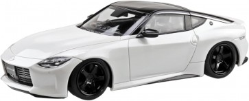 Aoshima 1/32 Raku-Pla Snap Kit No.17CU-PW Nissan RZ34 Fairlady Z Custom Wheel (Prism White), AOS00070, by AOSHIMA