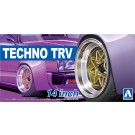Aoshima 1/24 Techno TRV 14 inches Plastic kit   (4 wheels & tires), AOS53867, by AOSHIMA