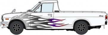 Hasegawa 1/24 Datsun Sunny Truck (GB120) Fire Pattern w/Chin Spoiler, HAS08292, by HASEGAWA