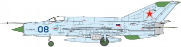 Platz 1/48 MiG-21 bis Fishbed L Blue 08 with Metal Pitot Tube, PLZ14287, by PLATZ