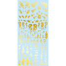 HI Q PARTS Tattoo Decal 03 "Fire" Gold (1 piece) , HIQ73233, by HI Q PARTS