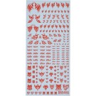 HiQ Parts Tattoo Decal 01 "Heart" Red (1 piece), HIQTTD-01-RED, by HI Q PARTS